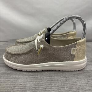 Hey Dude Wendy Sparkling Pink Shoes - Youth 3 / Women's 4